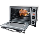 Steba Backofen mit Drehspieß und Umluft KB 27 U.2, Mini-Backofen weiß/schwarz