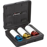 VIGOR Schlagschrauber-Steckschlüssel-Satz, 3-teilig SW 17mm - 21mm, für Alufelgen