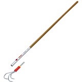 WOLF-Garten Grubber BA-M + Eschenholz-Stiel ZM 140 Set, multi-star, Handgrubber rot/silber, 9cm
