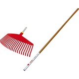 WOLF-Garten multi-star Kunststoffbesen Ui-M + Eschenholz-Stiel ZM 140 Set, Rechen rot/holz, Ui-M / ZM 140 (P786)