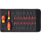 Wiha Schraubendreher mit Bithalter electric slimVario Starter-Set rot/gelb, 17-teilig, mit slimBits