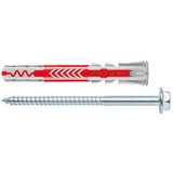 fischer Dübel DUOPOWER 10x80 S hellgrau/rot, 10 Stück, mit Schraube
