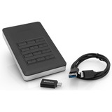 Verbatim Store 'n' Go Secure 1 TB, Externe Festplatte schwarz/silber, USB-C 3.2 (5 Gbit/s)