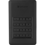 Verbatim Store 'n' Go Secure Portable, Externe Festplatte schwarz/silber, USB-C 3.2 (5 Gbit/s)