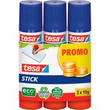 tesa Stick ecoLogo, 3x10g, Klebestift transparent, rund