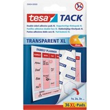 tesa Tack transparent, doppelseitige Klebepads XL, Kleber weiß, 36 Stück