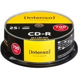 Intenso CD-R 700 MB, CD-Rohlinge 52fach, 25 Stück