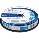 MediaRange BD-R 25GB, Blu-ray-Rohlinge 6fach, 10 Stück, bedruckbar, Retail