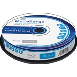 MediaRange BD-R 50 GB, Blu-ray-Rohlinge 6fach, 10 Stück, Retail