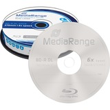 MediaRange BD-R 50 GB, Blu-ray-Rohlinge 6fach, 10 Stück, Retail