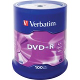 Verbatim DVD+R 4,7 GB, DVD-Rohlinge 16fach, 100 Stück