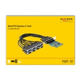 DeLOCK PCIe Karte> 8xSeriell RS-232 DB9, Schnittstellenkarte 