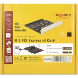 DeLOCK PCIe Karte > 4x intern M.2 B mit RAID, RAID-Karte 