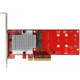 DeLOCK PCIe x8>2x int. NVMe M.2 Key M LP, Adapter 