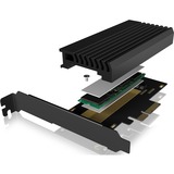 ICY BOX IB-PCI214M2-HSL, Adapter schwarz