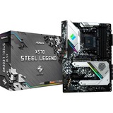 ASRock X570 STEEL LEGEND, Mainboard schwarz/metall