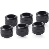 Alphacool Eiszapfen PRO 16mm HardTube Fitting G1/4 - Deep Black Sixpack, Verbindung schwarz, 6 Stück