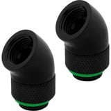 Corsair XF 45° Rotary Adapter Twin Pack, Verbindung schwarz, kompatibel mit CORSAIR XF Fittings