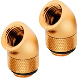 Corsair XF 45° Rotary Adapter Twin Pack, Verbindung gold, kompatibel mit CORSAIR XF Fittings