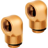 Corsair XF 90° Rotary Adapter Twin Pack, Verbindung gold, kompatibel mit CORSAIR XF Fittings