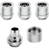 Corsair XF Compression 10/13mm (3/8" / 1/2") ID/OD Fittings Four Pack, Verbindung chrom