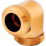 Corsair XF Hardline 90° 12mm OD Fitting Twin Pack, Verbindung gold, kompatibel mit 12 mm OD-Hardline Tubing