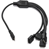 EKWB EK-RGB 4-Way Splitter Cable, Y-Kabel schwarz