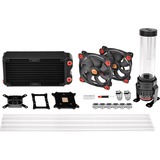 Thermaltake Pacific Gaming RL240 D5 Hard Tube Water Cooling Kit 240mm, Wasserkühlung schwarz/rot