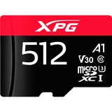 ADATA 512 GB microSDXC, Speicherkarte schwarz/rot, UHS-I U3, Class 10, V30, A2