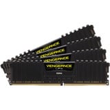 Corsair DIMM 128 GB DDR4-2666 (4x 32 GB) Quad-Kit, Arbeitsspeicher schwarz, CMK128GX4M4A2666C16, Vengeance LPX, INTEL XMP