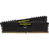 Corsair DIMM 16 GB DDR4-2400 (2x 8 GB) Dual-Kit, Arbeitsspeicher schwarz, CMK16GX4M2A2400C16, Vengeance LPX, INTEL XMP