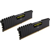Corsair DIMM 16 GB DDR4-3000 (2x 8 GB) Dual-Kit, Arbeitsspeicher schwarz, CMK16GX4M2B3000C15, Vengeance LPX, INTEL XMP