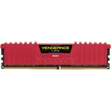 Corsair DIMM 16 GB DDR4-3200 (2x 8 GB) Dual-Kit, Arbeitsspeicher rot, CMK16GX4M2B3200C16R, Vengeance LPX, INTEL XMP