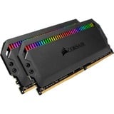 Corsair DIMM 16 GB DDR4-3200 (2x 8 GB) Dual-Kit, Arbeitsspeicher schwarz, CMT16GX4M2C3200C16, Dominator Platinum RGB, INTEL XMP