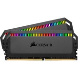 Corsair DIMM 16 GB DDR4-3200 (2x 8 GB) Dual-Kit, für AMD Optimiert , Arbeitsspeicher schwarz, CMT16GX4M2Z3200C16, Dominator Platinum RGB, INTEL XMP