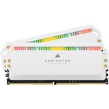 Corsair DIMM 16 GB DDR4-3600 (2x 8 GB) Dual-Kit, Arbeitsspeicher weiß, CMT16GX4M2C3600C18W, Dominator Platinum RGB, INTEL XMP