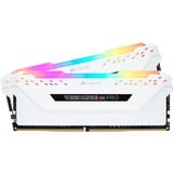 Corsair DIMM 32 GB DDR4-2666 (2x 16 GB) Dual-Kit, Arbeitsspeicher weiß, CMW32GX4M2A2666C16W, Vengeance RGB PRO, INTEL XMP