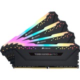 Corsair DIMM 32 GB DDR4-3600 (4x 8 GB) Quad-Kit, Arbeitsspeicher schwarz, CMW32GX4M4C3600C18, Vengeance RGB PRO, INTEL XMP