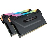 Corsair DIMM 64 GB DDR4-3200 Kit, Arbeitsspeicher schwarz, CMW64GX4M2E3200C16, Vengeance RGB PRO, XMP
