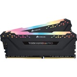 Corsair DIMM 64 GB DDR4-3200 (2x 32 GB) Dual-Kit, Arbeitsspeicher schwarz, CMW64GX4M2E3200C16, Vengeance RGB PRO, INTEL XMP