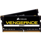 Corsair SO-DIMM 16 GB DDR4-2666 (2x 8 GB) Dual-Kit, Arbeitsspeicher schwarz, CMSX16GX4M2A2666C18, Vengeance