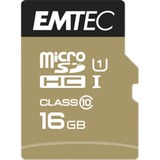 Emtec Elite Gold 16 GB microSDHC, Speicherkarte UHS-I U1, Class 10