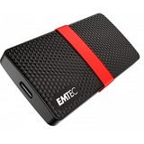 Emtec X200 Portable SSD 1 TB, Externe SSD schwarz/rot, USB-C 3.2 Gen 1 (5 Gbit/s)