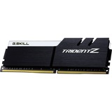 G.Skill DIMM 16 GB DDR4-4133 Kit, Arbeitsspeicher schwarz/weiß, F4-4133C19D-16GTZKW, Trident Z, XMP