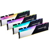 G.Skill DIMM 32 GB DDR4-3600 Quad-Kit, Arbeitsspeicher schwarz/weiß, F4-3600C14Q-32GTZNB, Trident Z Neo, XMP