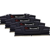 G.Skill DIMM 64 GB DDR4-3200 (4x 16 GB) Quad-Kit, Arbeitsspeicher schwarz, F4-3200C16Q-64GVK, Ripjaws V, INTEL XMP