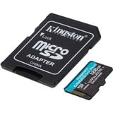 Kingston Canvas Go! Plus 128 GB microSDXC, Speicherkarte schwarz, UHS-I U3, Class 10, V30, A2