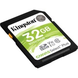 Kingston Canvas Select Plus 32 GB SDHC, Speicherkarte schwarz, UHS-I U1, Class 10, V10