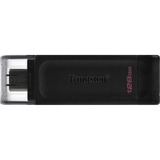 Kingston DataTraveler 70 128 GB, USB-Stick schwarz, USB-C 3.2 (5 Gbit/s)