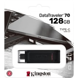 Kingston DataTraveler 70 128 GB, USB-Stick schwarz, USB-C 3.2 (5 Gbit/s)